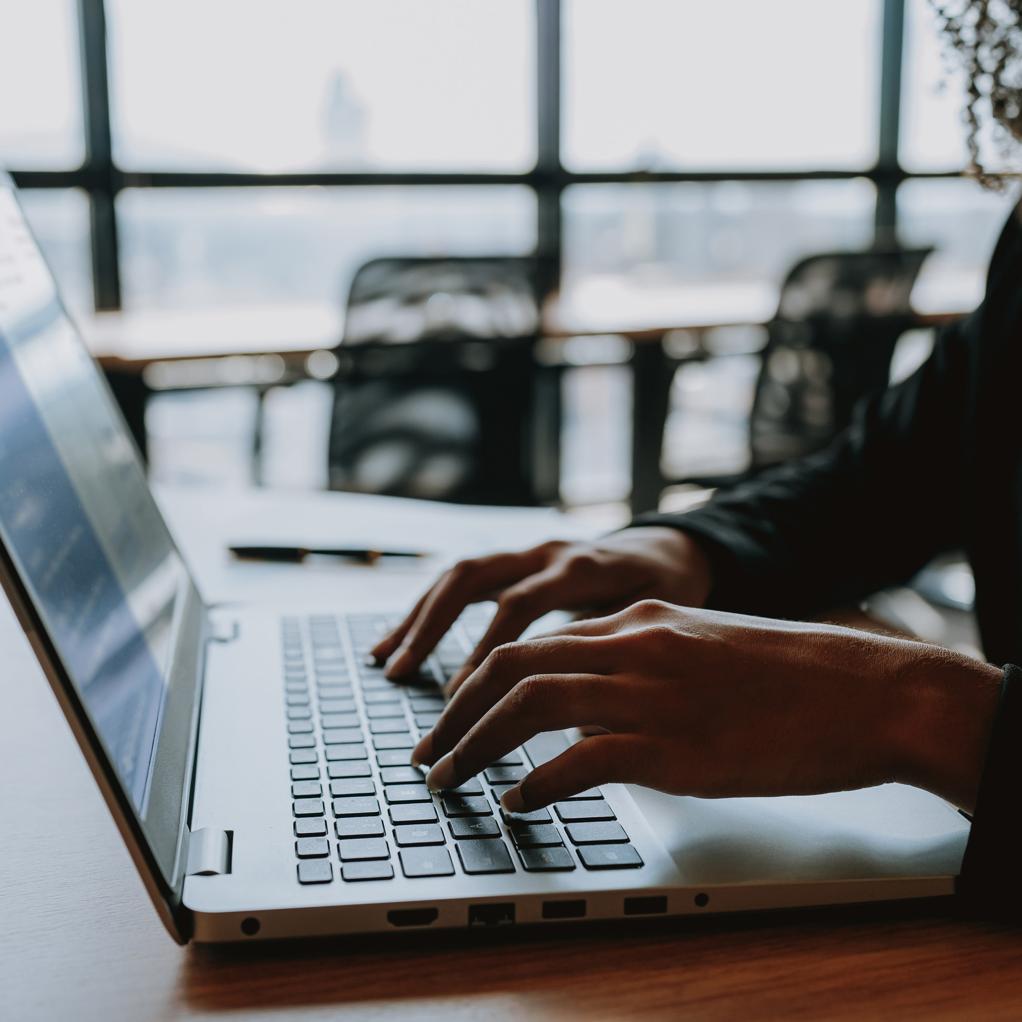 person using computer