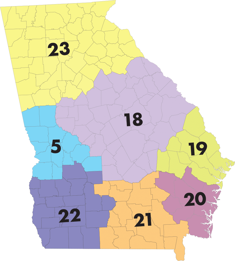 Georgia Region Chapter Map